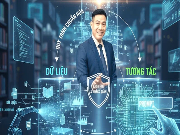 Nhà báo Vương Xuân Nguyên đề xuất mô hình “Tư duy - Dữ liệu - Tương tác” trong huấn luyện AI